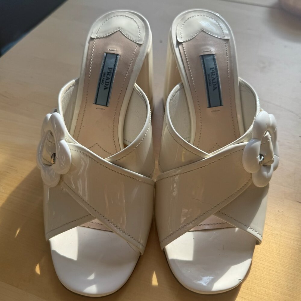 Vintage Prada Flower Mules size 37